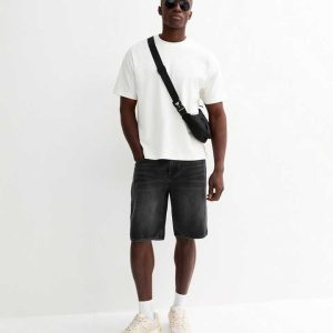 Dark Grey Denim Bermuda Shorts