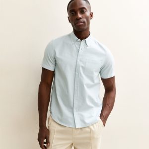Light Blue Short Sleeve Regular Oxford Shirt