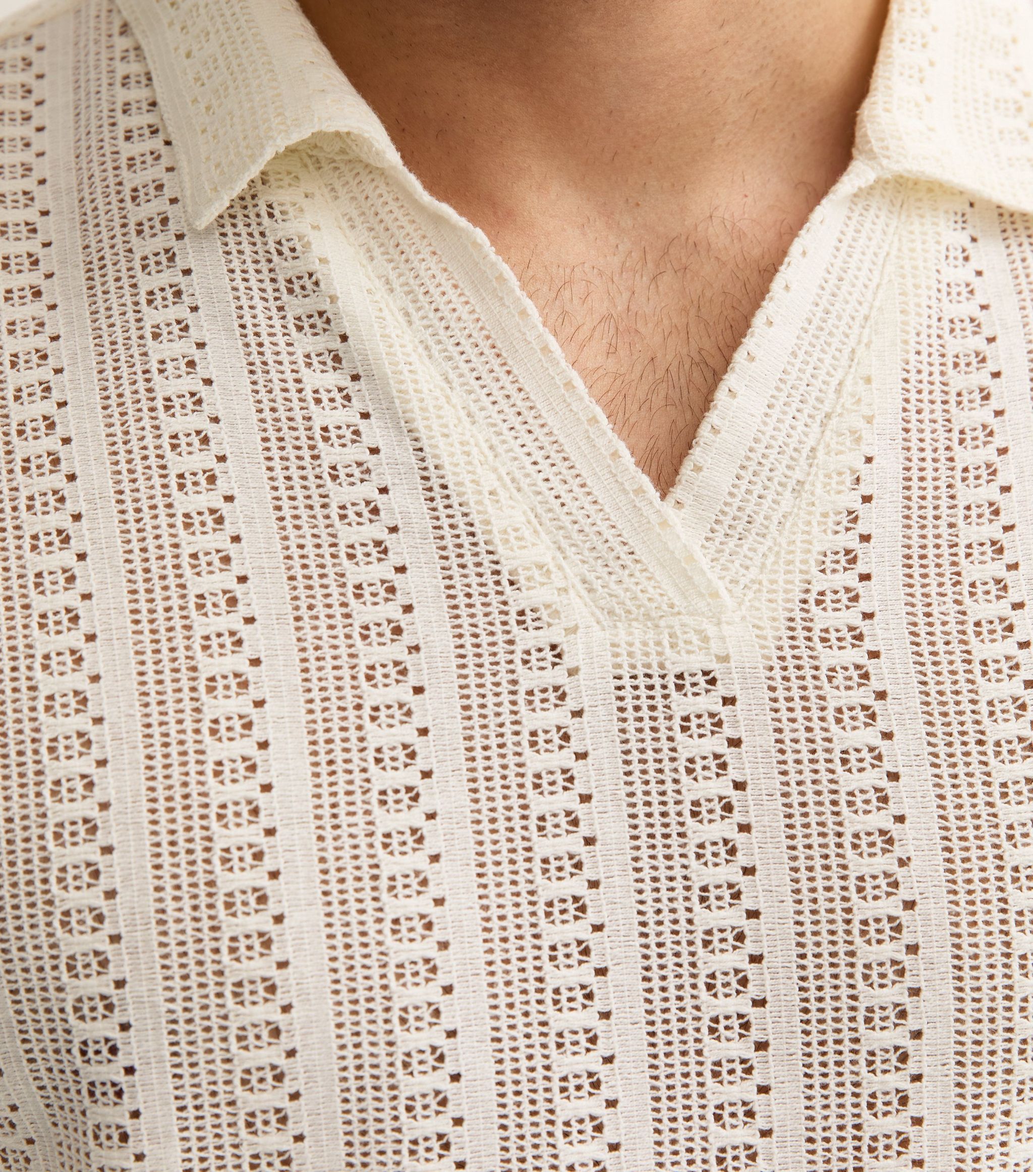 Crochet Polo Shirt - Image 3