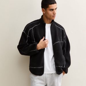 Black Fleece Zip Up Jacket