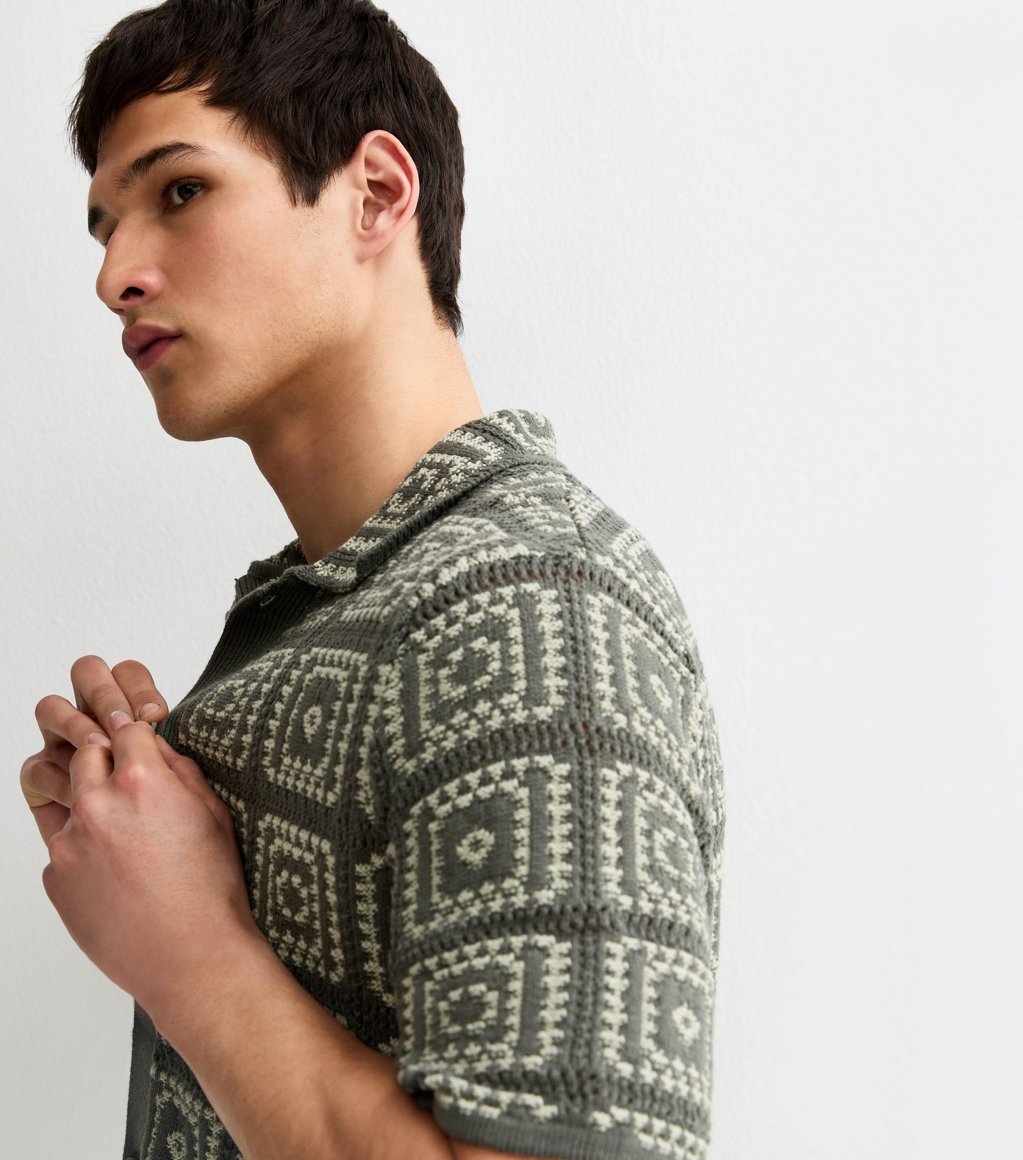 only-sons-light-khaki-crochet-knit-relaxed-shirt-1