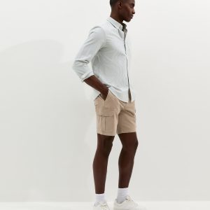 Stone Regular Fit Cargo Shorts